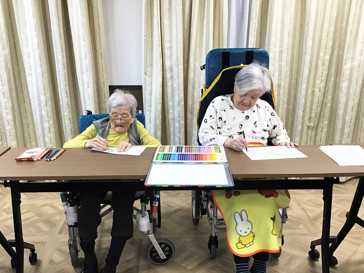 書道&塗り絵レク